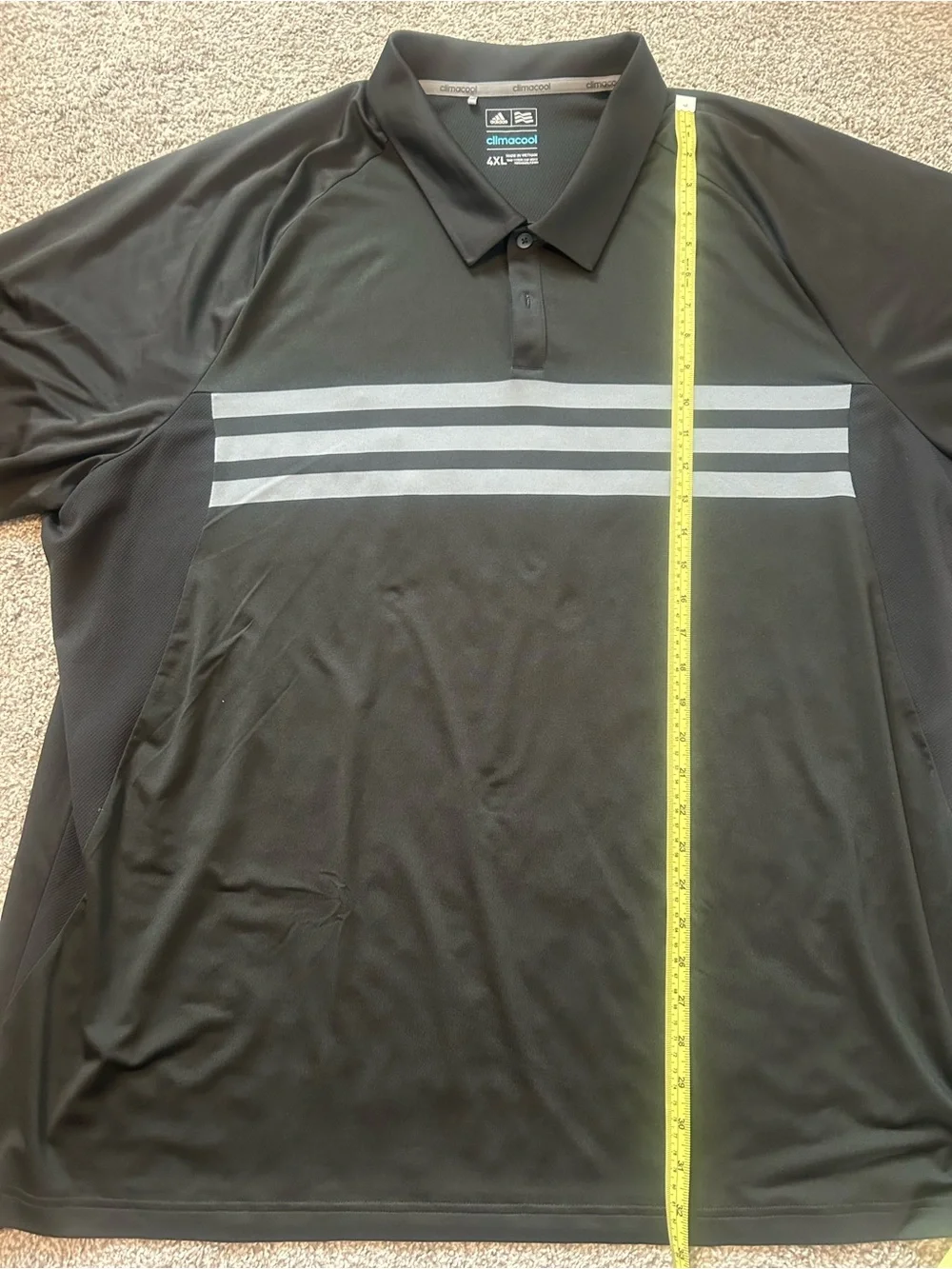 Adidas NHL Minnesota Wild Polo Shirt Mens 4XL Black Climacool Hockey 3-Stripes